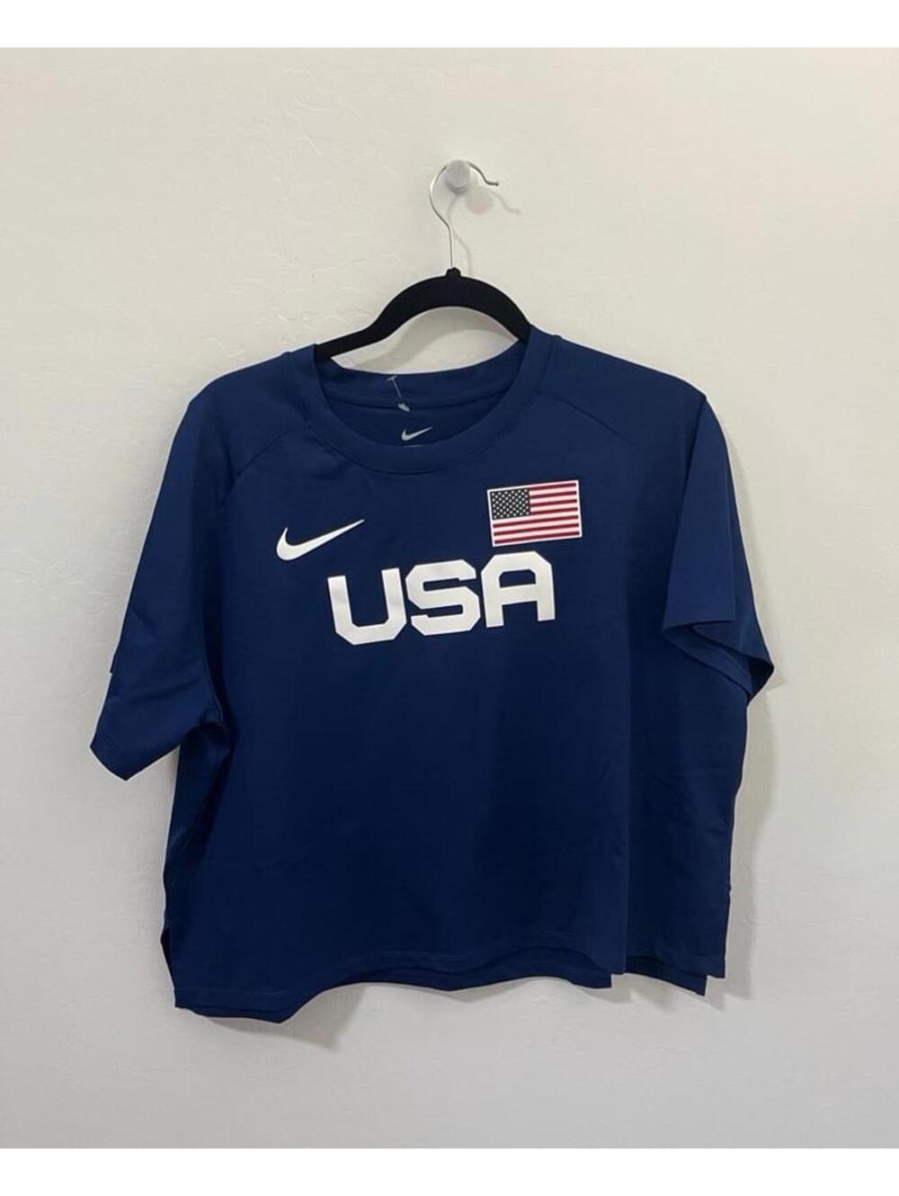 New Nike USA International Team Pro Elite Crop Top CD6761-492 Women’s Size 2XL